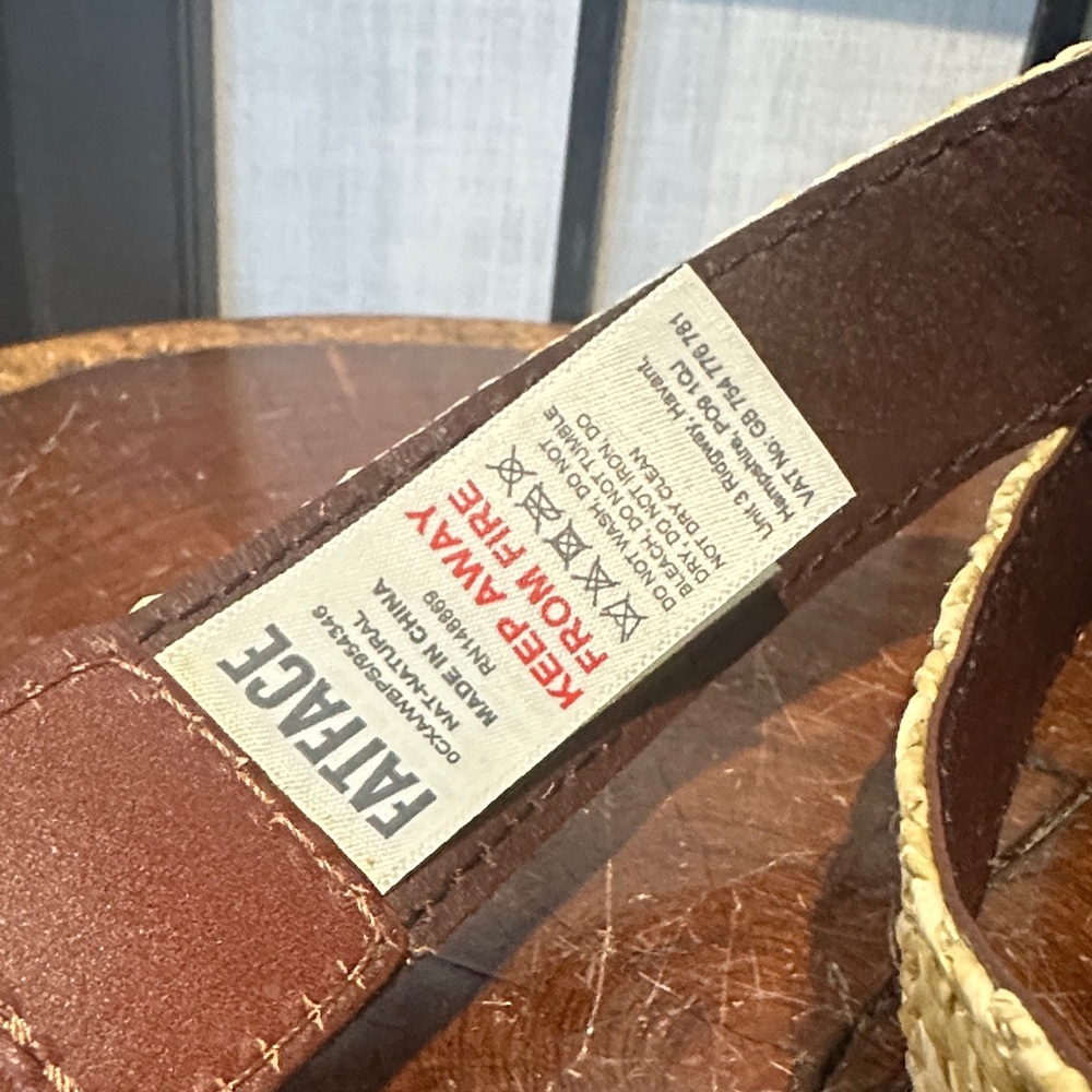 Fatface NEW Leather Tan and Brown Men's Woven Belt - Picture 2 of 6